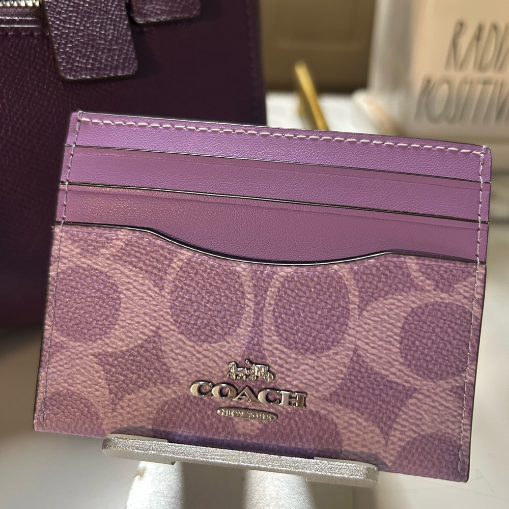 Coach Lavender Card Holder
